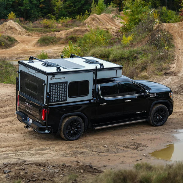 小物 camper.chell OVS Excursion Truck Bed Camper Shell w/ Rooftop Tent for 2021-2025
