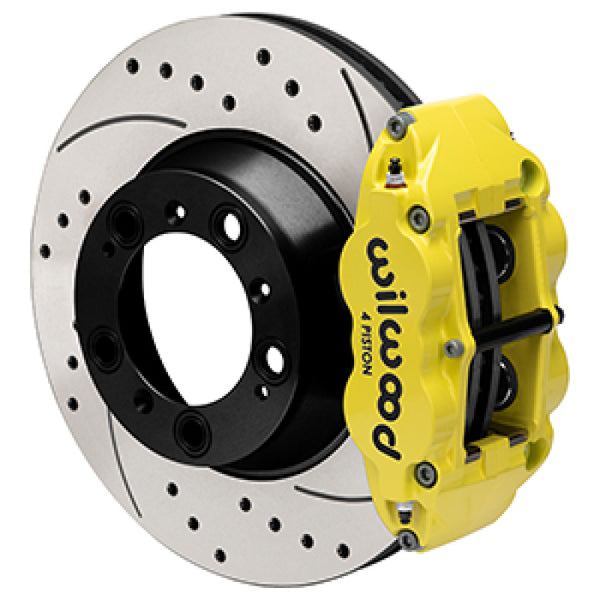 Wilwood 140-17101-DR Wilwood 99-12 Porsche 911 (996/997) Superlite 4R Rear Brake Kit Drilled 14.00in Rotor w/Lines - Red main image 1