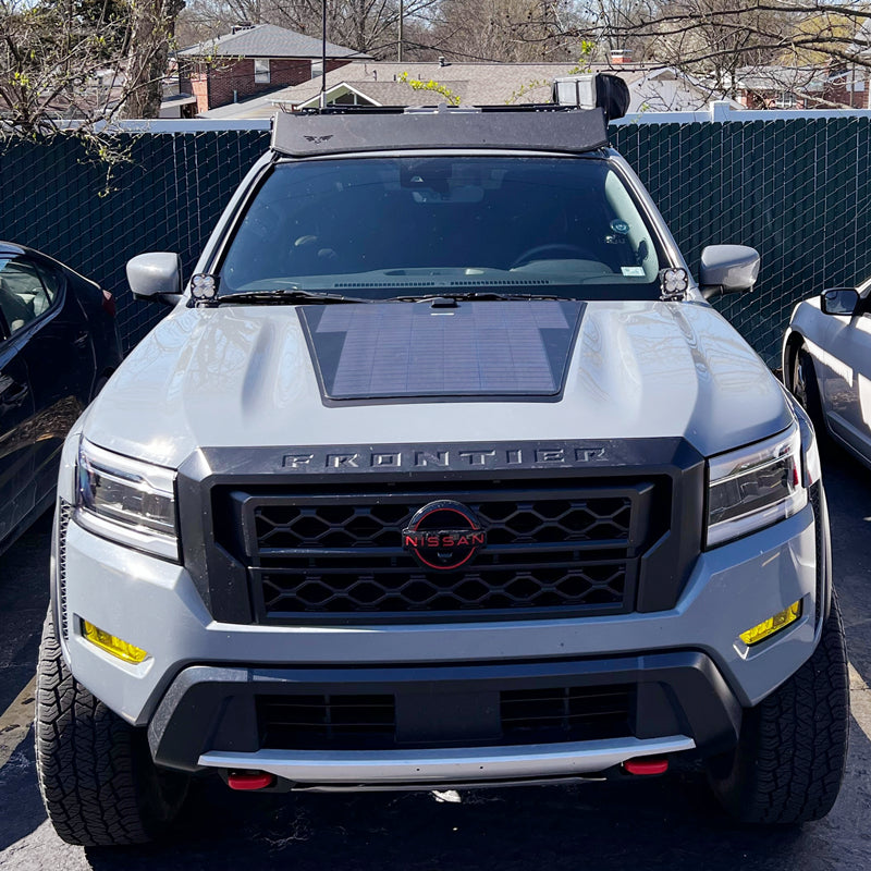 Nissan Frontier (2022-Present) Lensun 85W Hood Flexible Solar Panel-1