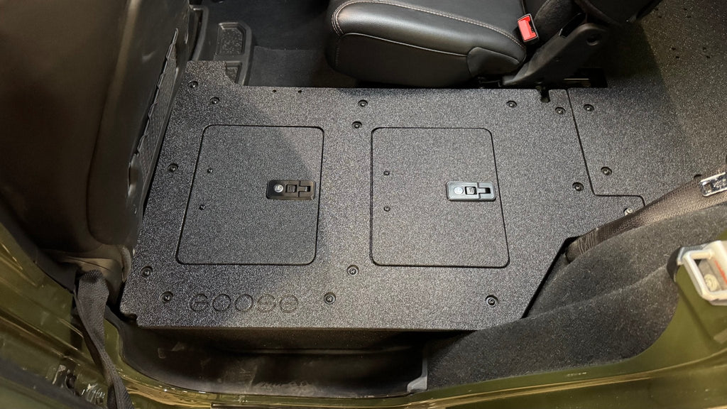 Jeep Wrangler 2018-Present JLU 4 Door - Second Row Seat Delete Plate System - V2