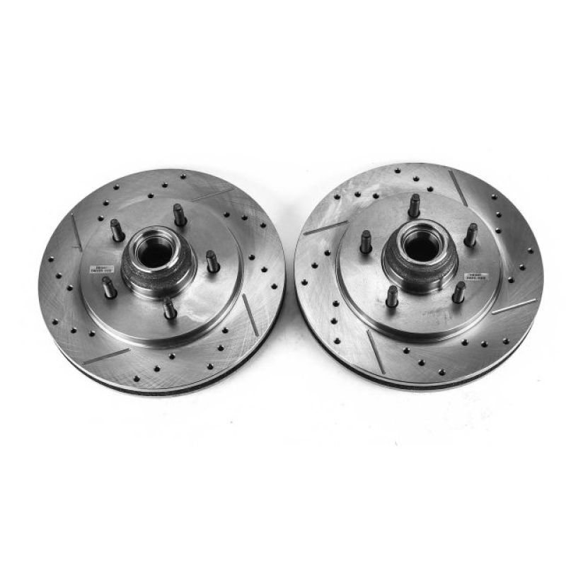 Power Stop 97-00 Ford Expedition Front Evolution Drilled & Slotted Rotors - Pair