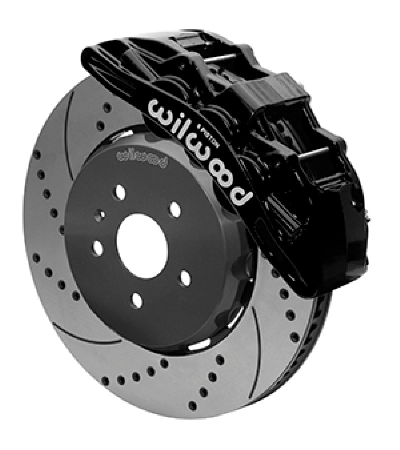 Wilwood SX6R Front Brake Kit 15in Lug Drive Slotted/Drilled Black w/ Lines 10-14 Chevrolet Camaro SS