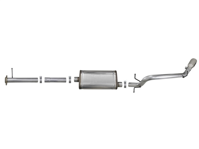 aFe Mach Force-XP Exhaust 3in CB SS 15-17 GM Colorado/Canyon 2.5L/3.6L Side Exit w/ Polished Tip