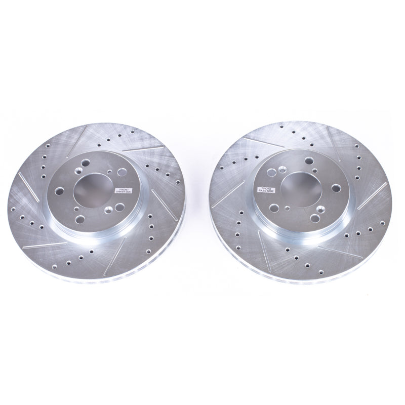 Power Stop 06-14 Honda Ridgeline Front Evolution Drilled & Slotted Rotors - Pair