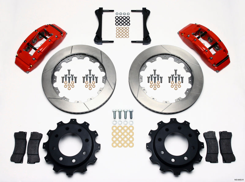 Wilwood TC6R Rear Kit 16.00in Red 1999-2010 GM H2 / 2500 4.63 Cntr