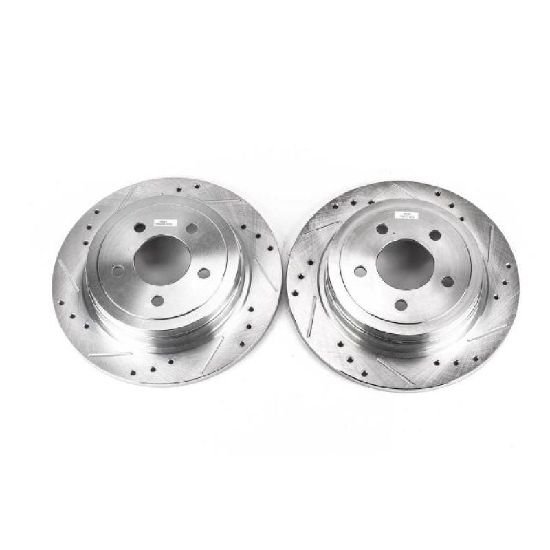 Power Stop 2003 Ford Explorer Sport Rear Evolution Drilled & Slotted Rotors - Pair
