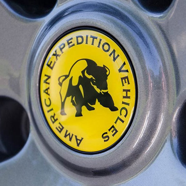 Wheel Center Cap - Yellow w/ Logo - Universal