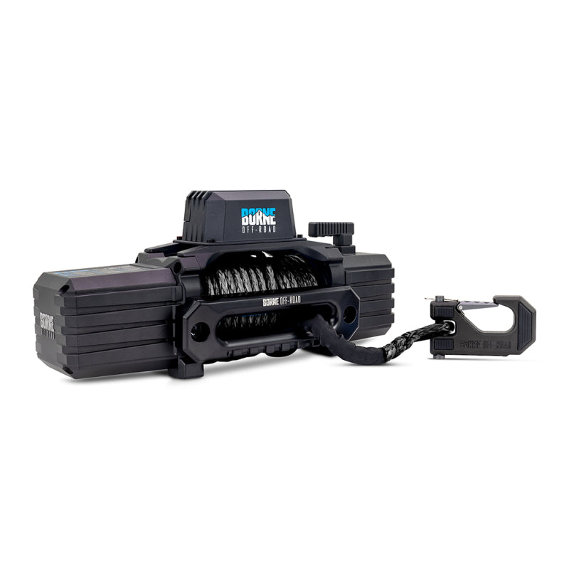 Borne Off-Road 12K Winch - Black Synthetic Rope