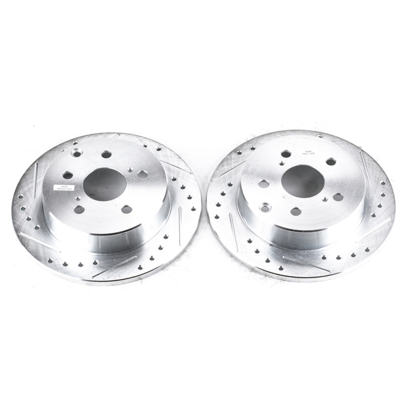 Power Stop 10-12 Lexus HS250h Rear Evolution Drilled & Slotted Rotors - Pair