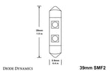 Diode Dynamics 39mm SMF2 LED Bulb Warm - White (Single)