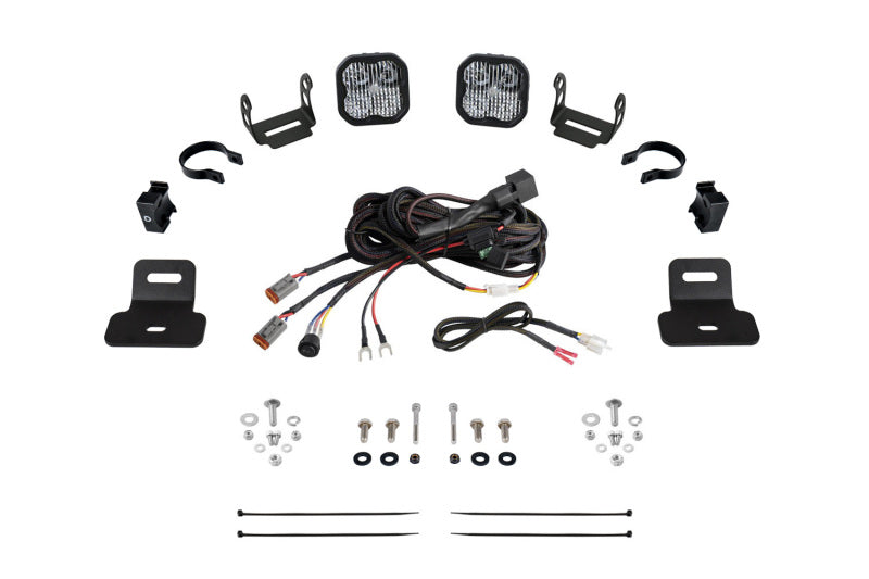 Diode Dynamics 17-24 Can-Am Maverick X3 SS3 Stage Series Ditch Light Kit - Pro White Combo