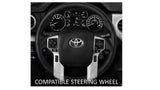 Steering Wheel Emblem Overlay (Select Toyota Models) - VOODOO BLUE - BLANK