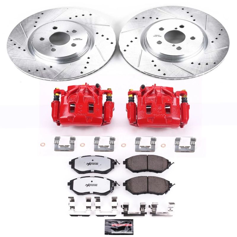 Power Stop 14-18 Subaru Forester Front Z26 Street Warrior Brake Kit w/Calipers