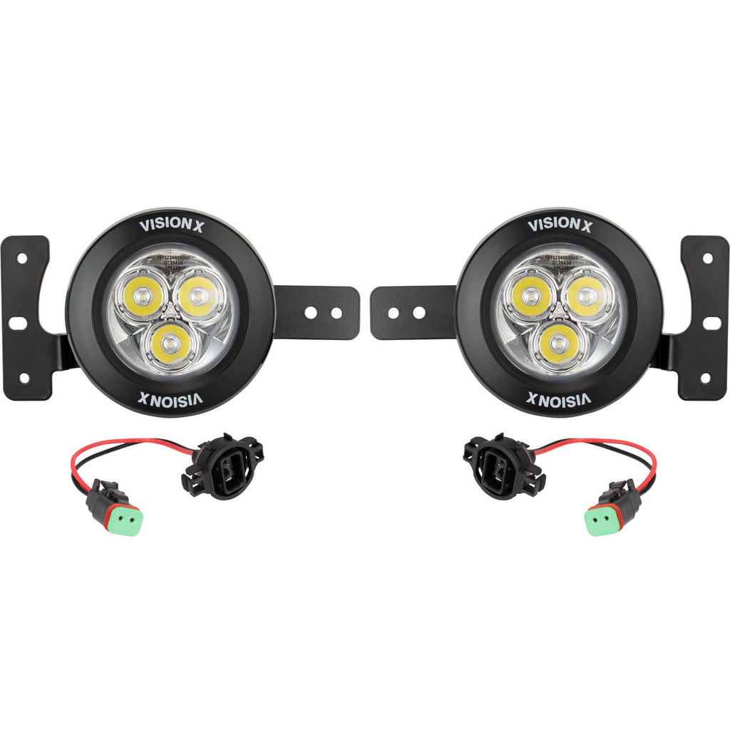 18+ Jeep JL / '20+ Jeep Gladiator Fog Light Kit with 3.7" Multi-LED Mini Cannons