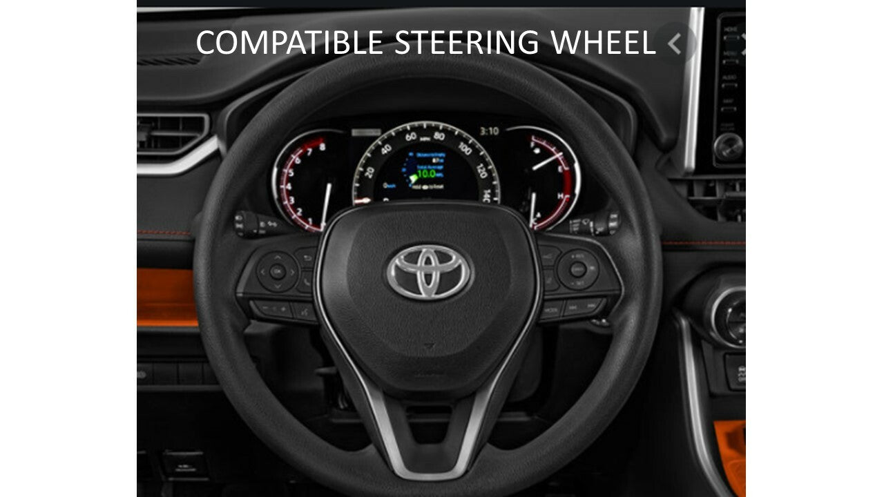 Steering Wheel Emblem Overlay (Select Toyota Models) - CEMENT - AJT DESIGN