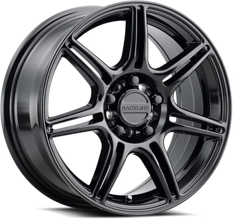 Raceline 148B Apex 17x7.5in / 5X100 / 5X114.3 BP / 40mm Offset / 72.62mm Bore - Gloss Black