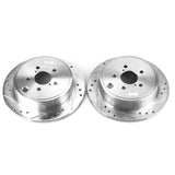 Power Stop 13-16 Subaru BRZ Rear Evolution Drilled & Slotted Rotors - Pair