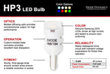 Diode Dynamics 194 LED Bulb HP3 LED Pure - White (Pair)