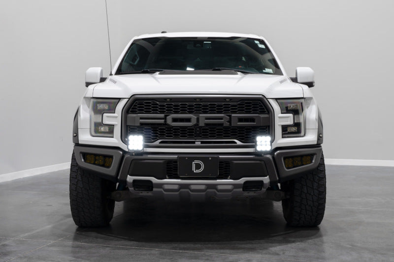 Diode Dynamics 17-20 Ford Raptor SS5 Bumper LED Pod Light Kit - Yellow Pro Driving