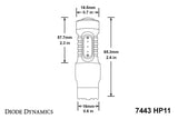 Diode Dynamics 7443 LED Bulb HP11 LED - Amber (Pair)