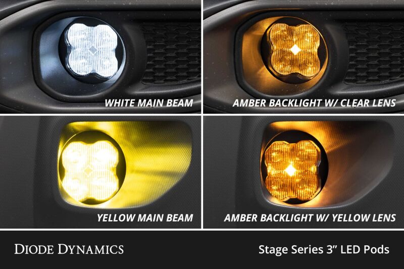 Diode Dynamics SS3 Max Type A Kit ABL - Yellow SAE Fog