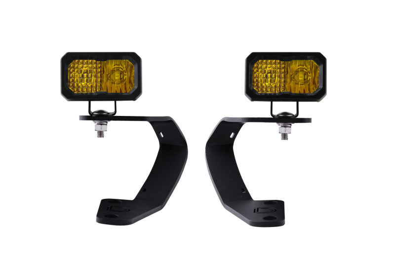 Diode Dynamics 10-21 Toyota 4Runner Stage Series 2in LED Ditch Light Kit - Sport Yellow Combo