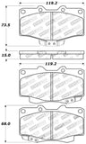 StopTech Sport Brake Pads w/Shims & Hardware - Front