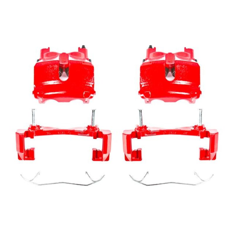 Power Stop 99-02 Jeep Grand Cherokee Front Red Calipers w/Brackets - Pair