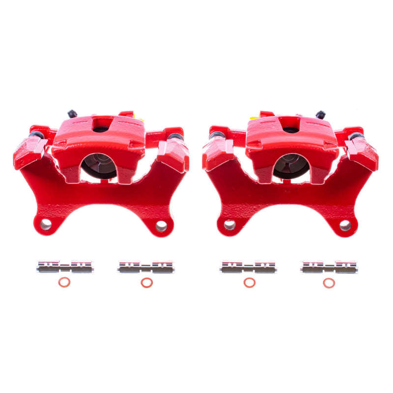 Power Stop 15-17 Ford F-150 Rear Red Calipers w/Brackets - Pair