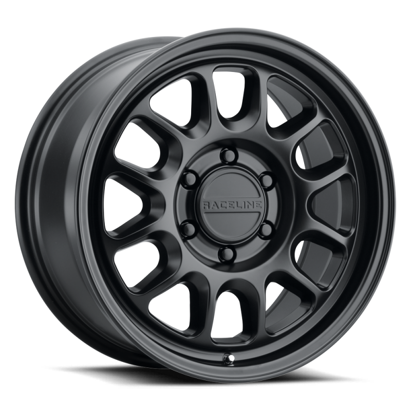 Raceline 958B Rogue 16x8in / 5x114.3 BP / 0mm Offset / 72.62mm Bore - Satin Black Wheel