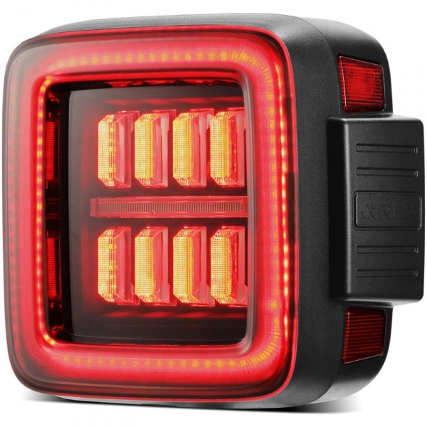 AlphaRex 18-23 Jeep Wrangler JL NOVA Prismatic LED Taillights Black-Red