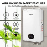 Camplux Instant Indoor Tankless Gas Water Heater 5.28 GPM | White