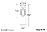 Diode Dynamics 1156 LED Bulb HP11 LED - Red (Pair)