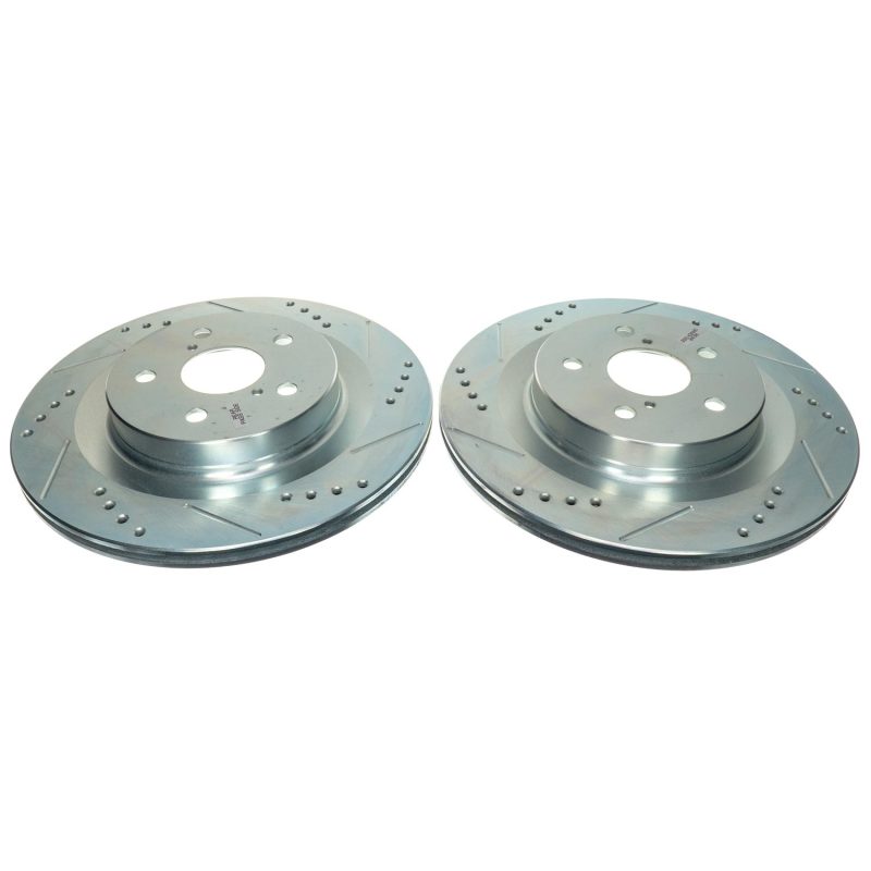 Power Stop 21-22 Toyota Sienna Rear Drilled & Slotted Rotor (Pair)