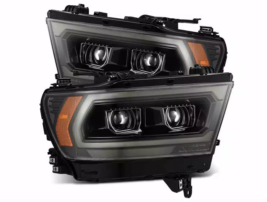 AlphaRex 19-22 Dodge Ram 1500 PRO-Series Projector Headlights Alpha Black w/Seq Signal/DRL