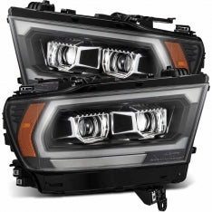AlphaRex 19-22 Dodge Ram 1500 PRO-Series Projector Headlights Black w/Seq Signal/DRL