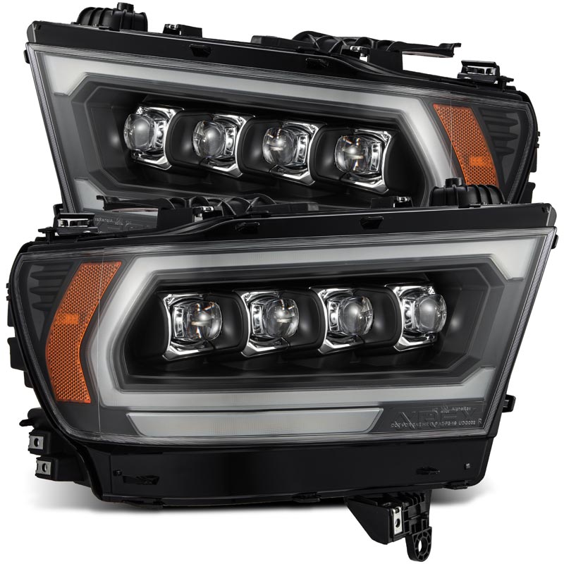 AlphaRex 19-23 Dodge Ram 1500 (No Clsc/Ltd/TRX) NOVA-Series Proj. Headlights Black (Req. Converter)