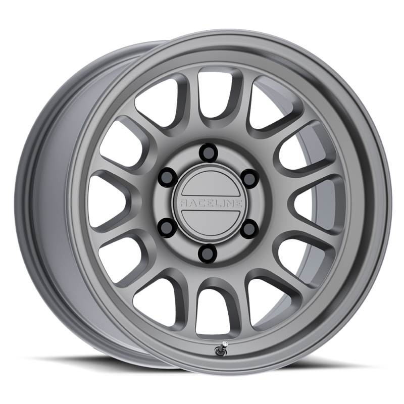 Raceline 958T Rogue 16x8in / 5x139.7 BP / 0mm Offset / 106.5mm Bore - Titanium Wheel