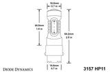 Diode Dynamics 3157 LED Bulb HP11 LED - Cool - White (Pair)