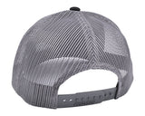 Low Pro Trucker Snap-Back Hat - Black/Grey with A6™ Embroidered Logo
