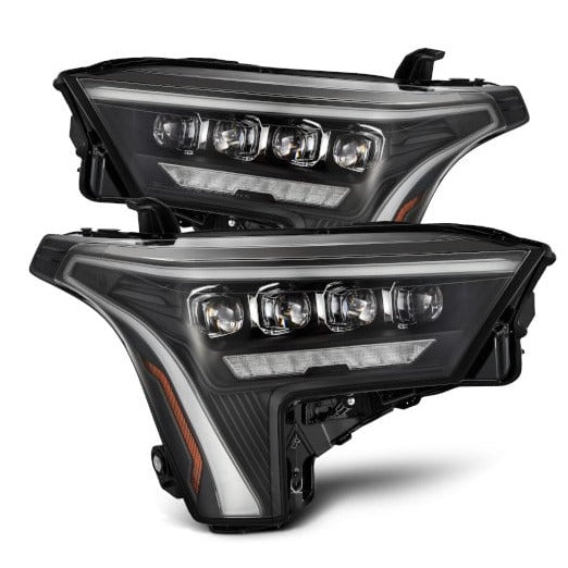 AlphaRex 22-23 Toyota Tundra NOVA-Series Headlights Black w/Amber DRL - Req 810029 OR 810030