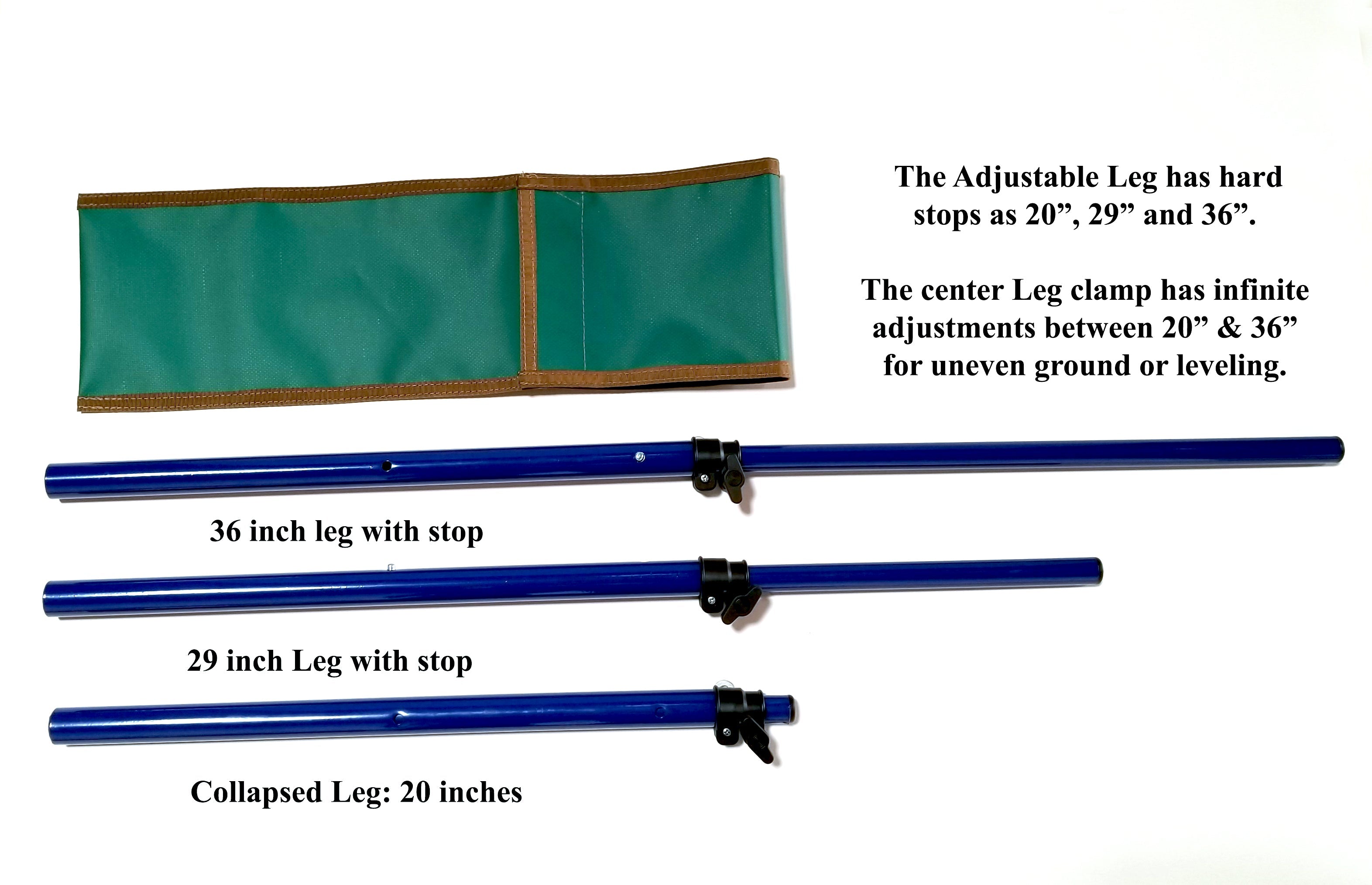 Adjustable Legs & Carry Bag   (aftermarket, Fits Regular 18