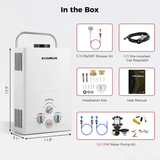 Camplux BW158P60 Camping Water Heater With Pump Kit