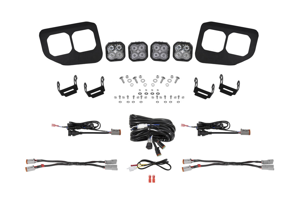 Diode Dynamics - SS3 LED Fog Pocket Kit For 2020-2022 Ford Super Duty White Sport