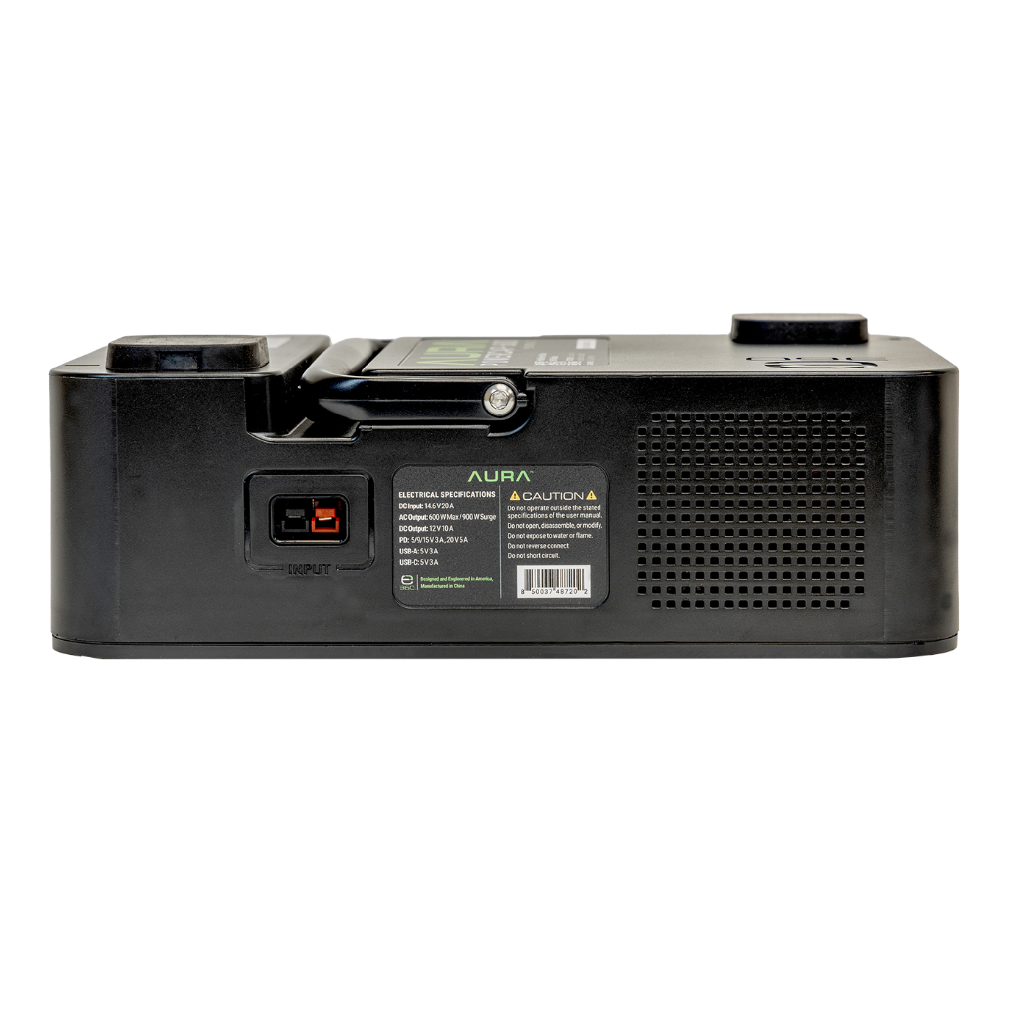 Aura PowerCap 600W LiFePO4 Lithium Battery Inverter | Portable Power Station Cap | Expion360