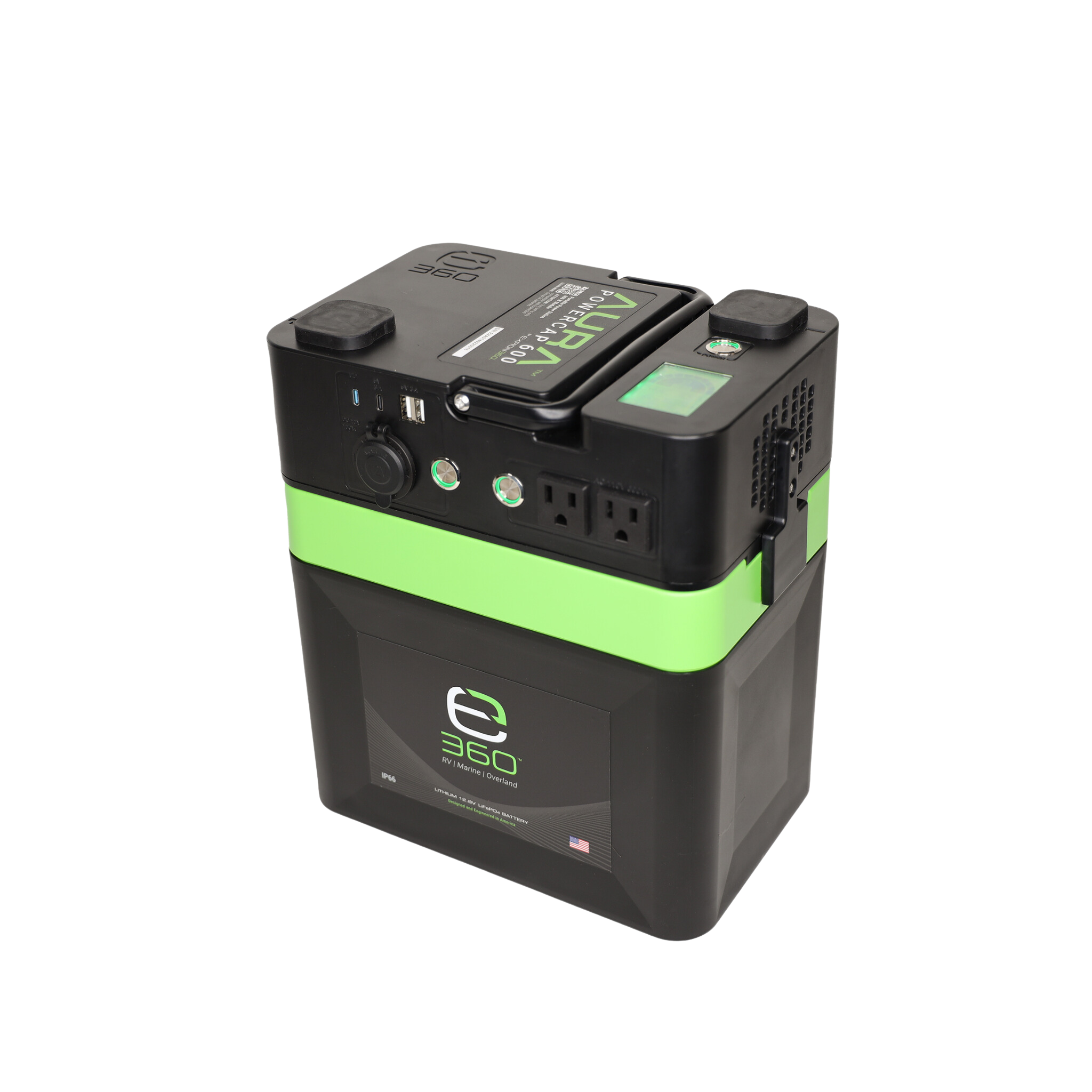 Aura PowerCap 600W LiFePO4 Lithium Battery Inverter | Portable Power Station Cap | Expion360