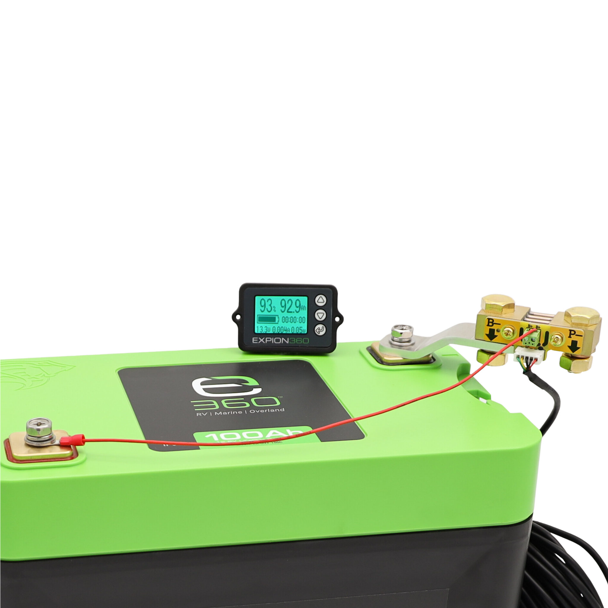 Lithium Battery Monitor Kit with Shunt (BM350) – High Precision LiFePO4 Fuel Gauge | Expion360