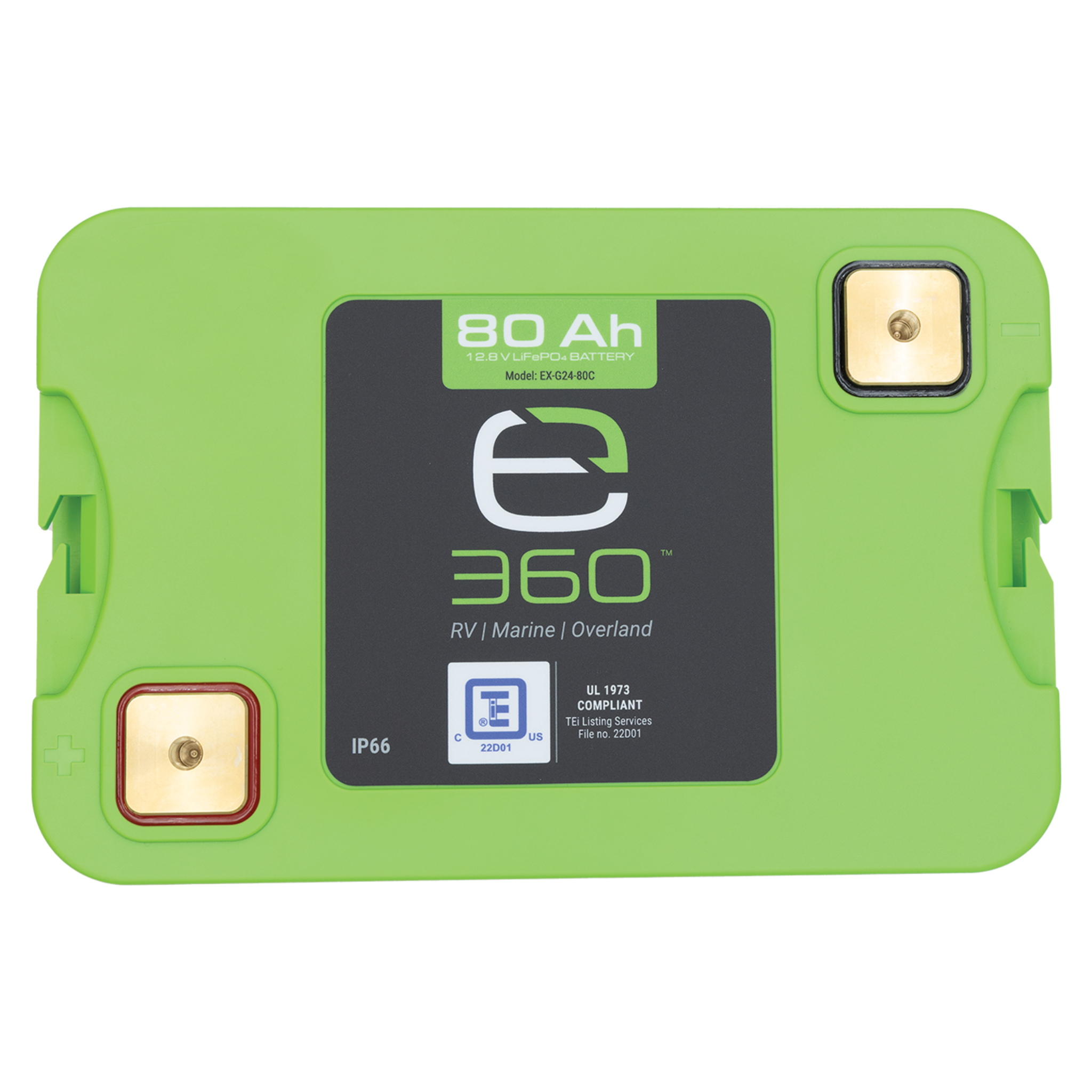 12V 80Ah LiFePO4 Lithium Battery – Group 24 | Expion360