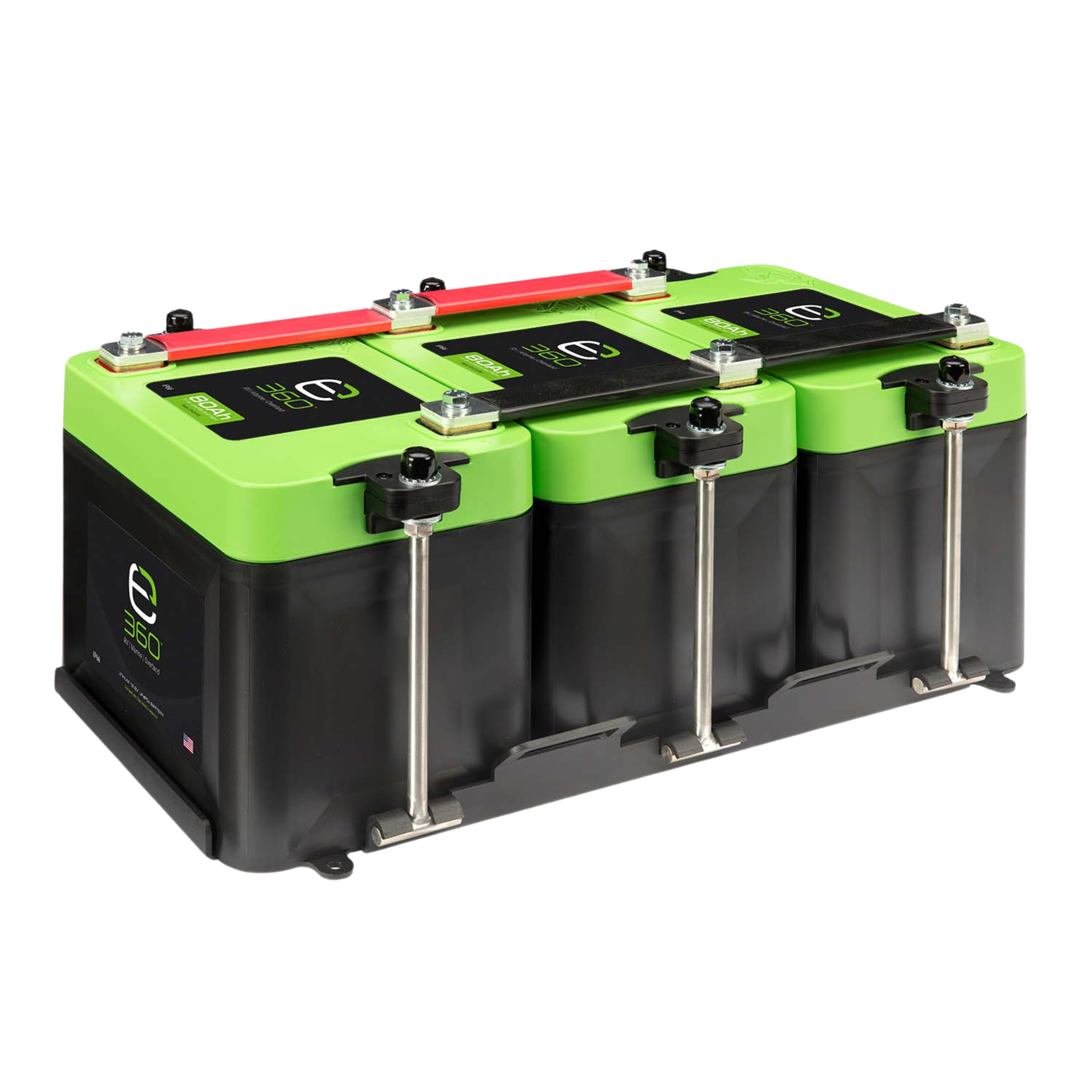 Group 24 3-Battery LiFePO4 Lithium Mounting Kit | Expion360