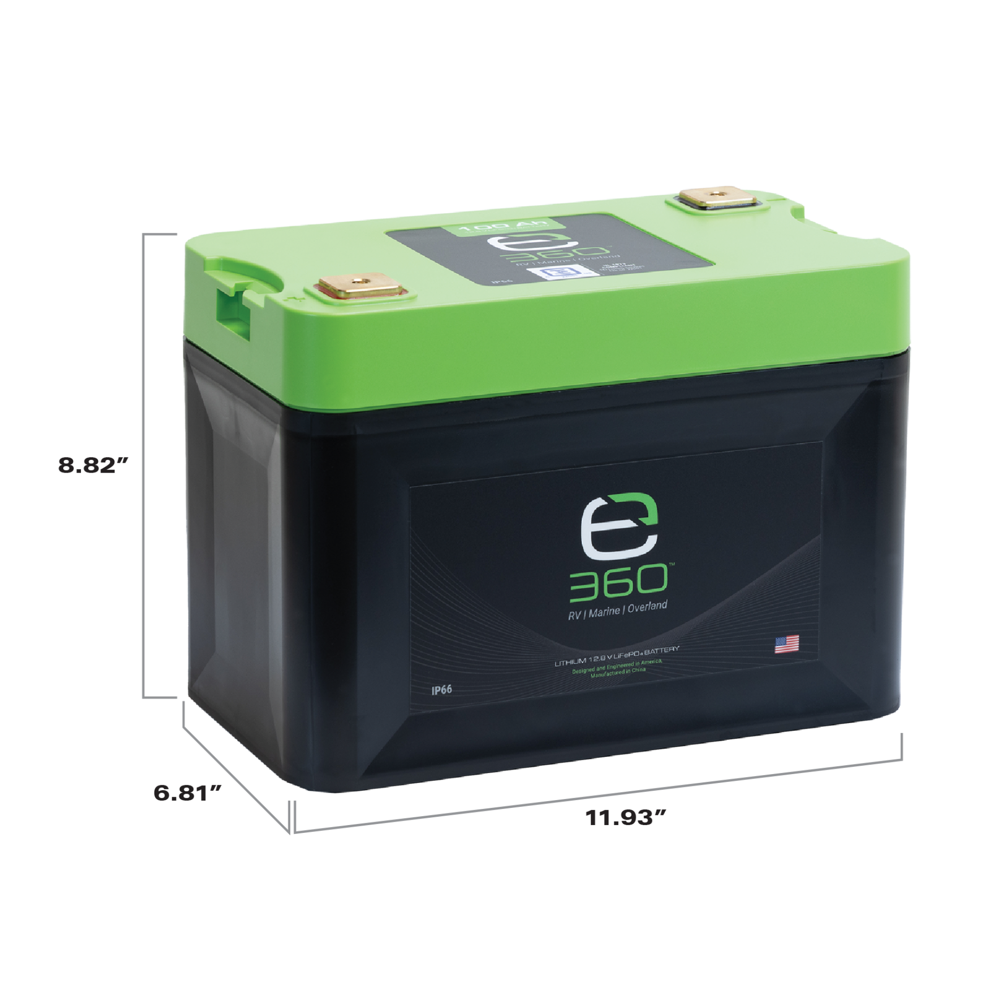 12V 100Ah LiFePO4 Lithium Battery – Group 27 | Expion360